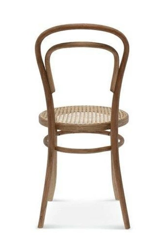 Krzesło Fameg 14 drewniane do jadalni i salonu retro vintage z plecionym siedziskiem personalizowane
