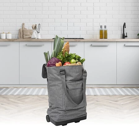 Torba na zakupy na kółkach szara