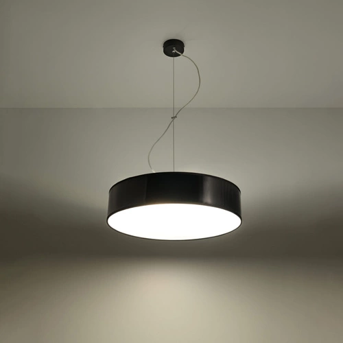 Lampa wisząca Arena 45 czarna nowoczesna do salonu i jadalni Sollux Lighting