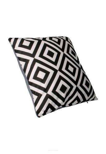 Poduszka dekoracyjna welurowa Squares Intesi 40x40 cm nowoczesna antyalergiczna do salonu