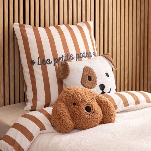 Poduszka dekoracyjna dla dziecka Scott Atmosphera bouclé brązowa do pokoju dziecięcego