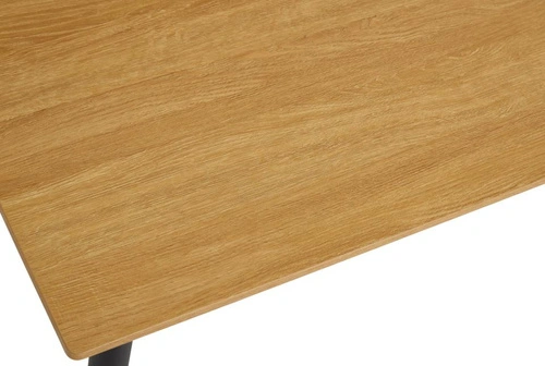 Stół do jadalni Pensacola 140x85 cm dąb z czarnymi nogami nowoczesny