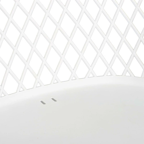 Krzesło do jadalni Basel białe z tworzywa sztucznego i podłokietnikami styl boho Intesi