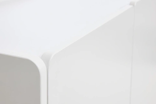 Komoda Bera biała połysk 160 cm nowoczesna na nóżkach do salonu