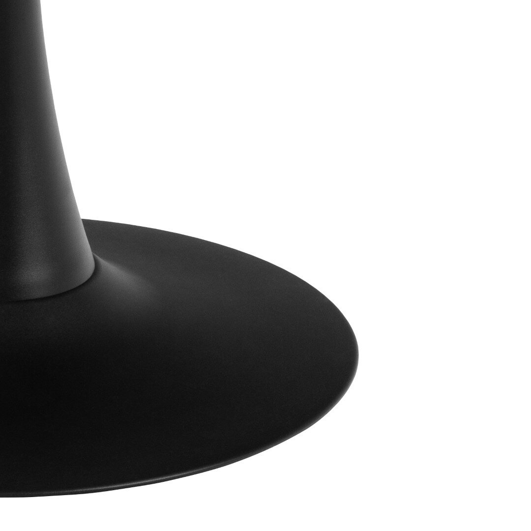 Stół okrągły do jadalni Malta Aberta 90 cm ceramika brązowa połysk na jednej nodze industrialny Actona