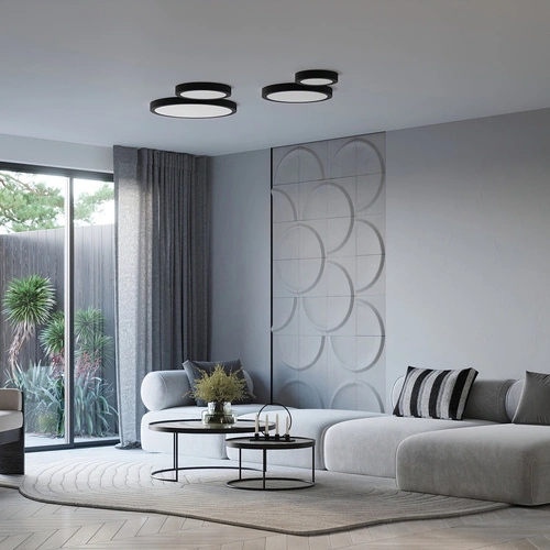 Plafon sufitowy LED ONYX 40 biały okrągły nowoczesny do salonu i sypialni 3000K