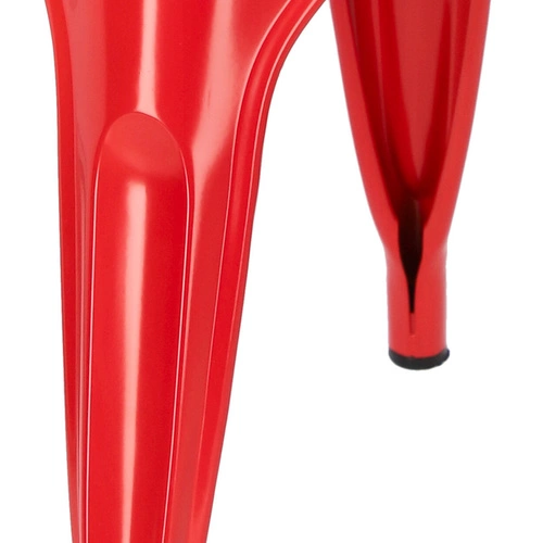 Krzesło metalowe Paris Arms czerwone inspirowane Tolix do jadalni i kuchni z podłokietnikami