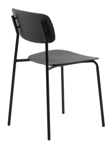 Krzesło Kirkland do jadalni i kuchni nowoczesne czarne sztaplowane