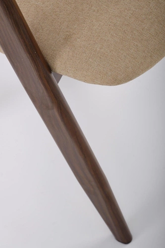 Krzesło tapicerowane Island beżowe z podłokietnikami do jadalni nowoczesne skandynawskie Intesi