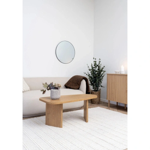Stolik kawowy Melo owalny 50x100 cm nowoczesny do salonu naturalny