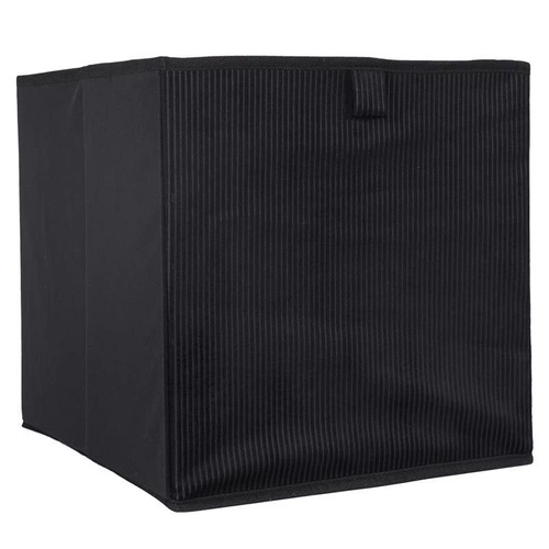 Składane pudełko do regału 30x30 Giulia czarne nowoczesne Intesi na zabawki i ubrania