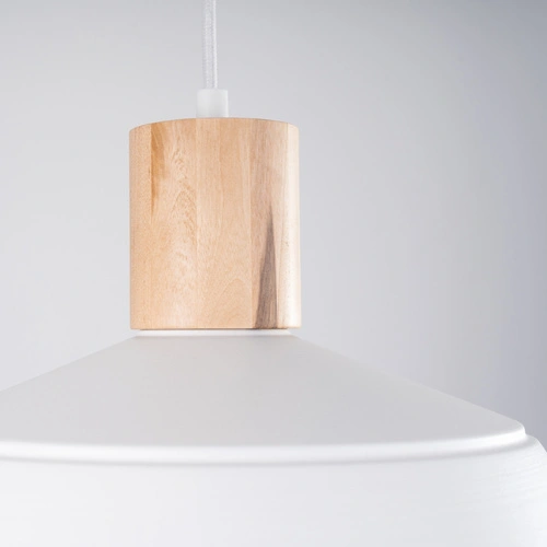 Lampa wisząca FANO biała skandynawska do salonu i jadalni stalowa 34 cm SOLLUX LIGHTING