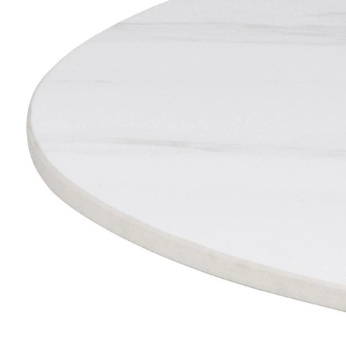 Stolik kawowy Malta okrągły 60 cm biały marmur nowoczesny do salonu Actona