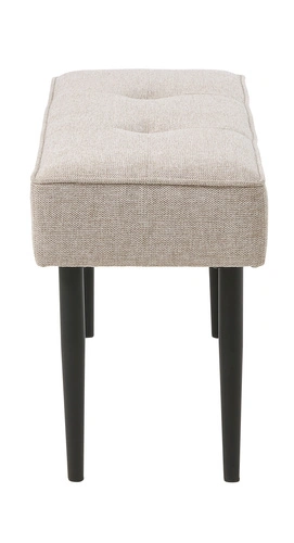 Ławka tapicerowana Alize 100 cm piaskowa nowoczesna do przedpokoju na czarnych nogach