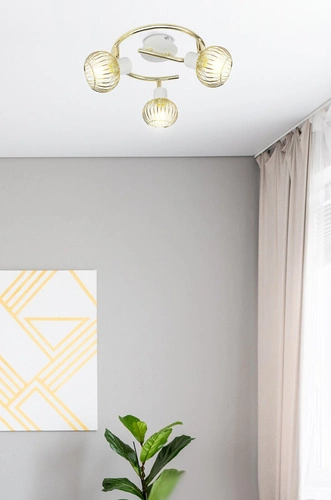 Lampa sufitowa Oslo spirala 3x40W E14  biały/złoty