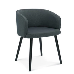 Krzesło tapicerowane Fameg Skip B-1524 do jadalni i salonu, bukowe z podłokietnikami, personalizowane