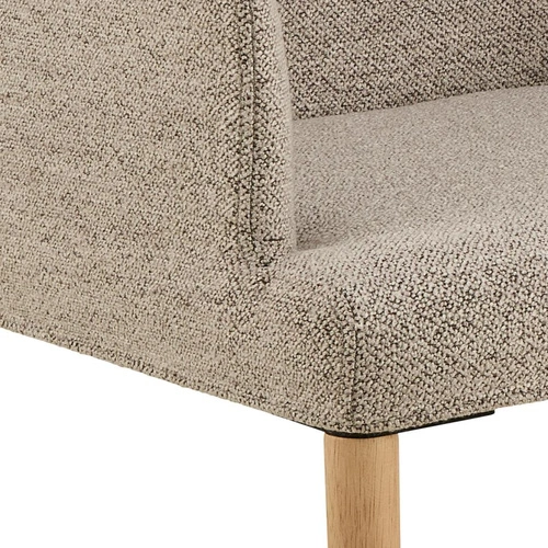 Actona Zoe beżowe krzesło tapicerowane skandynawskie do jadalni