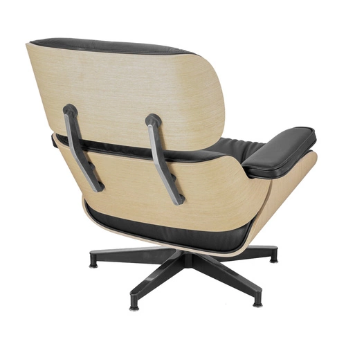 Fotel wypoczynkowy VIP Lounge Chair skórzany czarny obrotowy do salonu nowoczesny D2.DESIGN