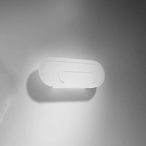 Kinkiet ścienny SACCON biały nowoczesny metalowy do salonu i sypialni Sollux Lighting