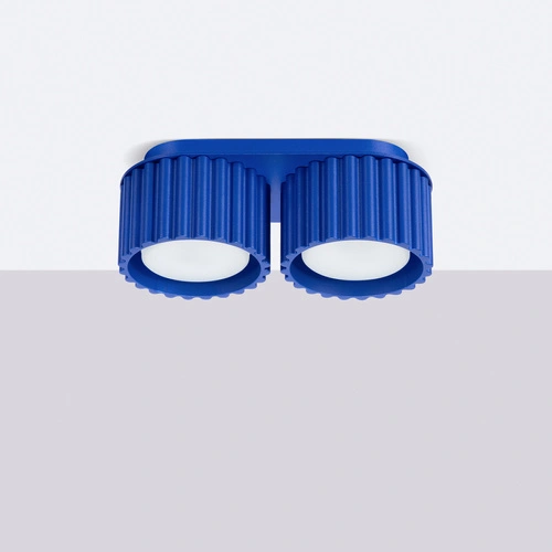 Plafon sufitowy nowoczesny AURA 2 niebieski GX53 do salonu i kuchni aluminium