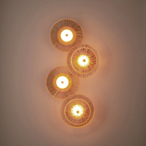 Lampa ścienna LED LUXIO-4 bursztynowa szkło glamour do salonu i sypialni 32 cm