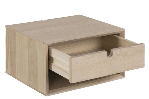 Szafka nocna drewniana wisząca z szufladą 37 cm Century Actona nowoczesna naturalna