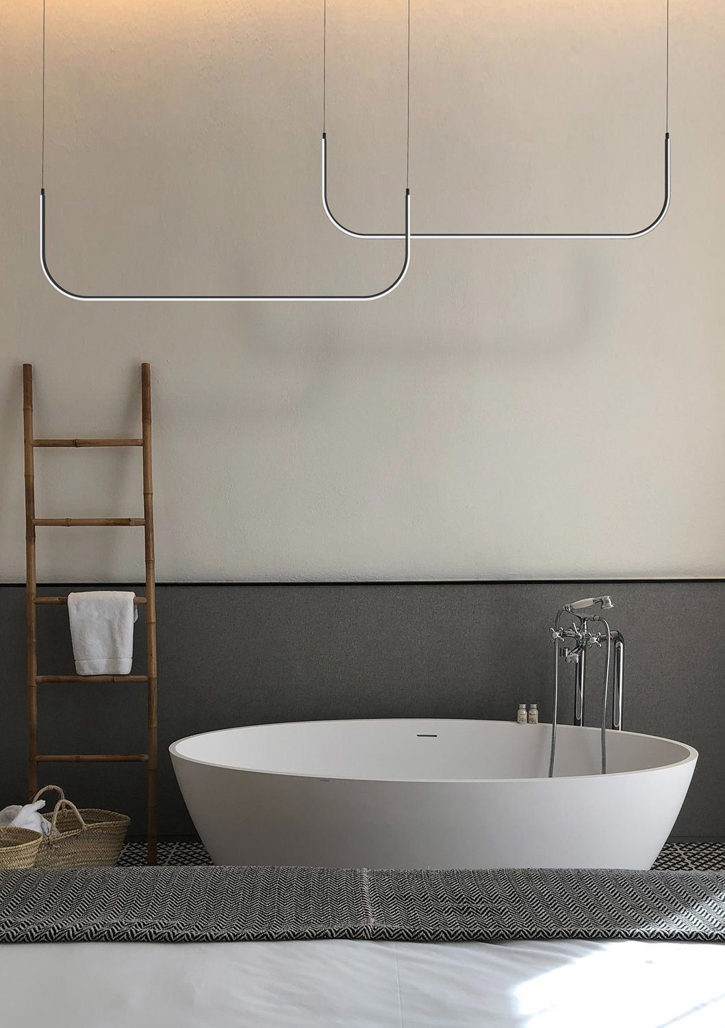 Lampa wisząca LED MINIMA-1 biała 120 cm nowoczesna nad stół do jadalni Step into Design