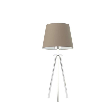 Lampka BERGEN abażur beżowy stelaż chrom