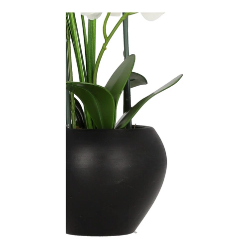 Sztuczny storczyk Atmosphera biały nowoczesny do salonu 53 cm jak żywy w doniczce