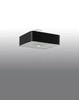 Plafon kwadratowy czarny Lokko 45 cm nowoczesny do salonu, sypialni lub kuchni Sollux