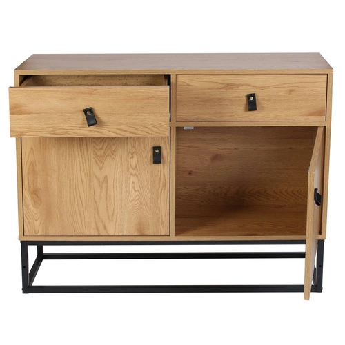 Komoda Abbott dąb/czarna outlet