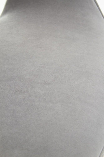 Krzesło tapicerowane Turynia Intesi do jadalni skandynawskie szare z podłokietnikami dąb