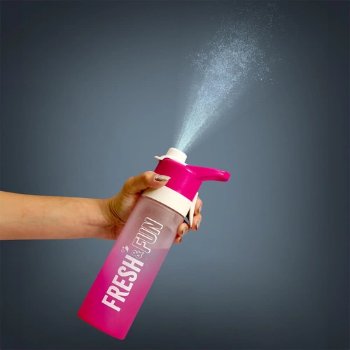 Bidon na wodę Intesi Fresh&Fun różowy nowoczesny szczelny do pracy szkoły i na trening