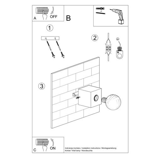 Kinkiet ścienny Ariz nowoczesny drewniany do salonu i sypialni Sollux naturalny 10x10 cm