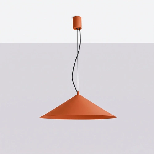 Lampa wisząca FINT LED nad stół regulowana ochra czerwona 50 cm