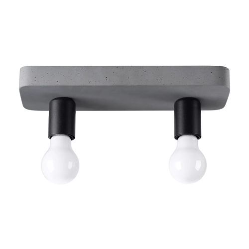 Plafon sufitowy TAVO 2 szary betonowy industrialny do salonu i kuchni Sollux Lighting