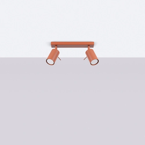 Plafon sufitowy RING 2 nowoczesny czerwony stalowy do salonu sypialni i przedpokoju SOLLUX