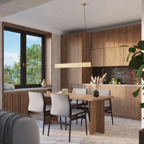 Nowoczesna złota lampa wisząca SPARK do salonu i nad stół, regulowana wysokość