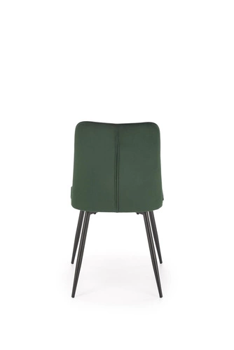 Krzesło tapicerowane welur Myanna Intesi zielone nowoczesne do jadalni i salonu z oparciem