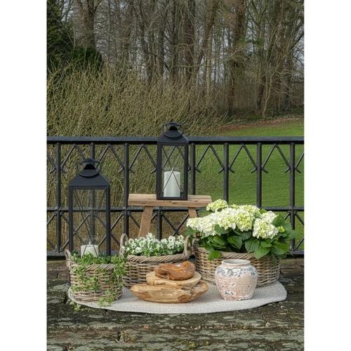 Zestaw 3 koszy dekoracyjnych Kuta rattan kubu do przechowywania do salonu