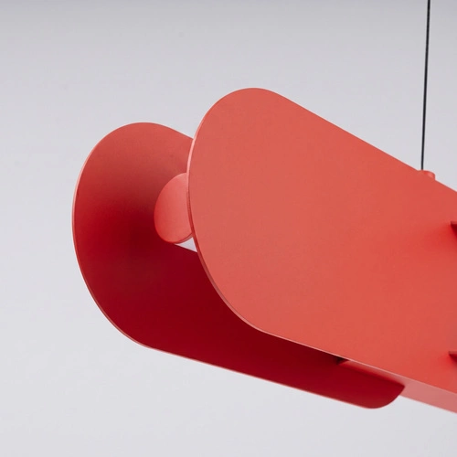 Lampa wisząca LED CHAIN 158 czerwona nowoczesna do jadalni