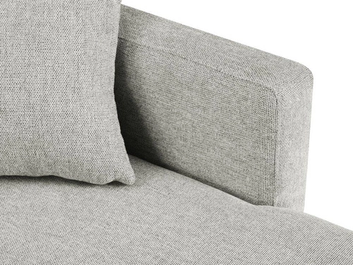 Narożnik z funkcją spania Gabriel Silver Structured Fabric prawostronny