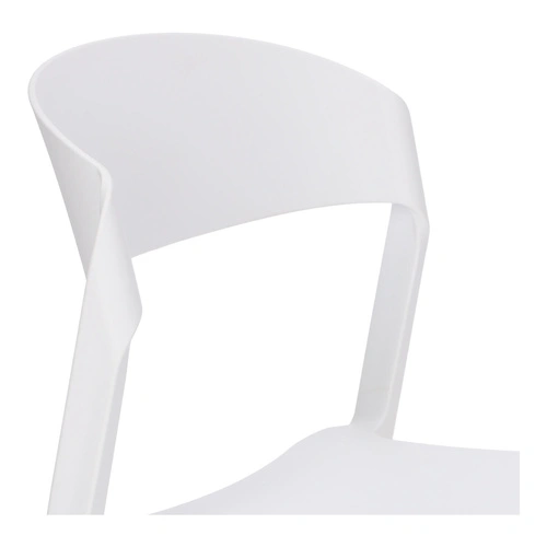 Krzesło Ribbon Intesi białe nowoczesne z tworzywa do jadalni i kuchni