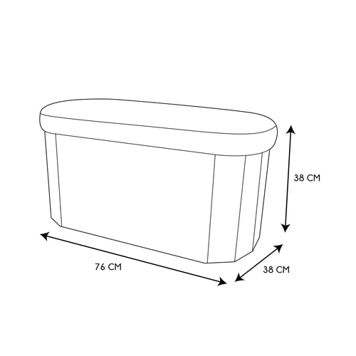 Ławka tapicerowana Olaf szara ze schowkiem składana do przedpokoju i sypialni Intesi