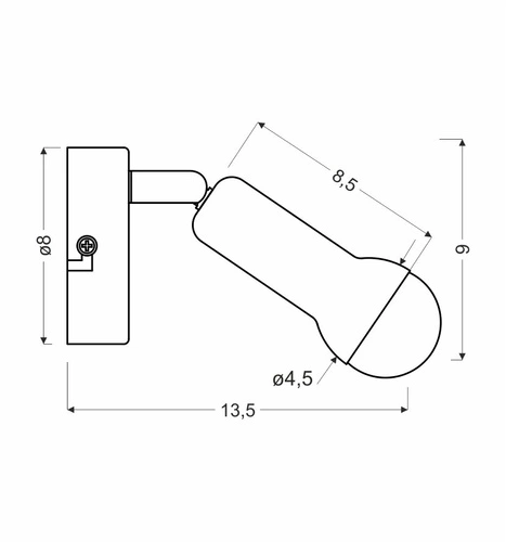 Kinkiet ścienny Arc nowoczesny metalowy srebrny z ruchomym kloszem do sypialni i salonu CANDELLUX