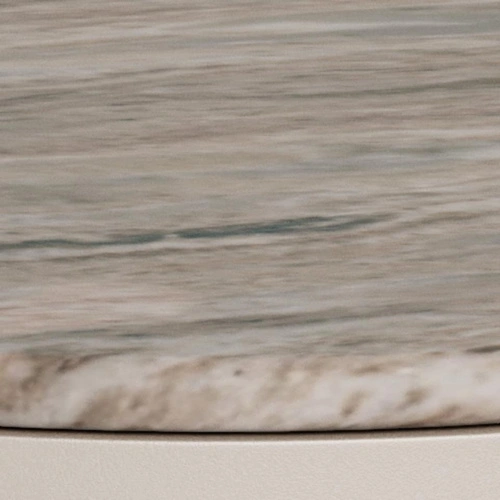 Stolik kawowy Cangas okrągły 45 cm szary marmur nowoczesny do salonu