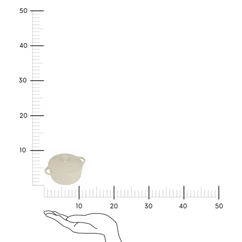 Ceramiczne naczynie do zapiekania 10 cm beżowe okrągłe do sufletów 5five simply smart