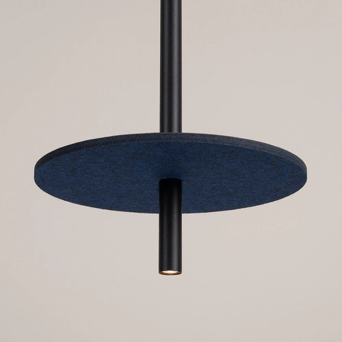 Lampa wisząca FELTRO pojedyncza nowoczesna granatowa do salonu i jadalni 30 cm