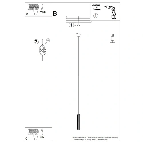 Lampa wisząca LED IVAR 1 mocca tuba do salonu i kuchni 3000K