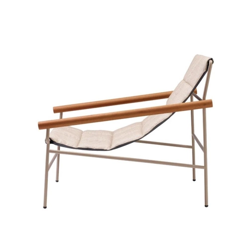 Fotel wypoczynkowy Glam outdoor do ogrodu i na taras, tkanina, styl glamour, z podłokietnikami